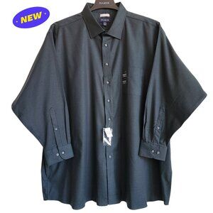 20 34/35 Green Dress Shirt Traditional Fit Dark Jos A Bank New Solid Mens Size